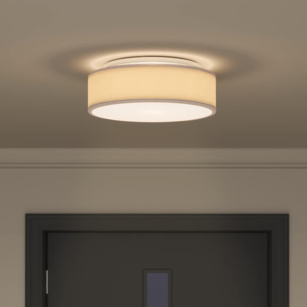 Taklampe med søkelys Gråbrun 38 x 38 x 13,5 cm stoff