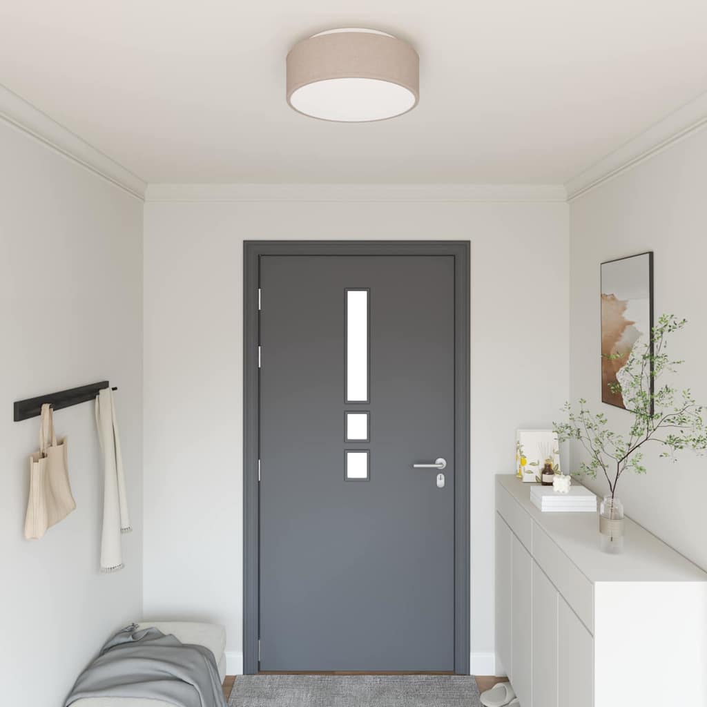 Taklampe med søkelys Gråbrun 38 x 38 x 13,5 cm stoff
