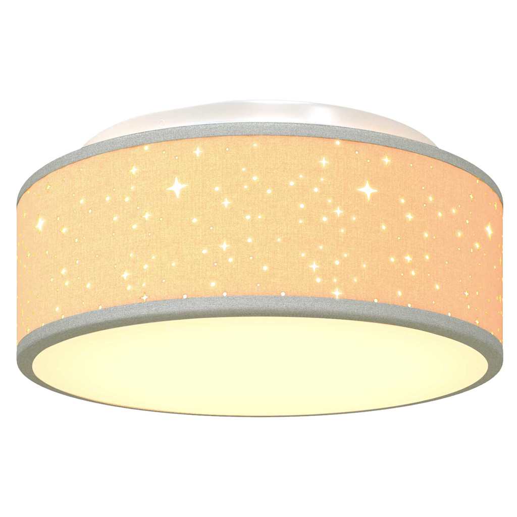 Taklampe med søkelys Grå 30 x 30 x 13,5 cm stoff