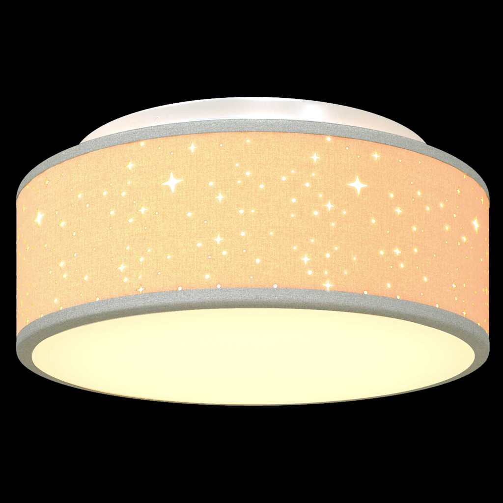 Taklampe med søkelys Grå 30 x 30 x 13,5 cm stoff