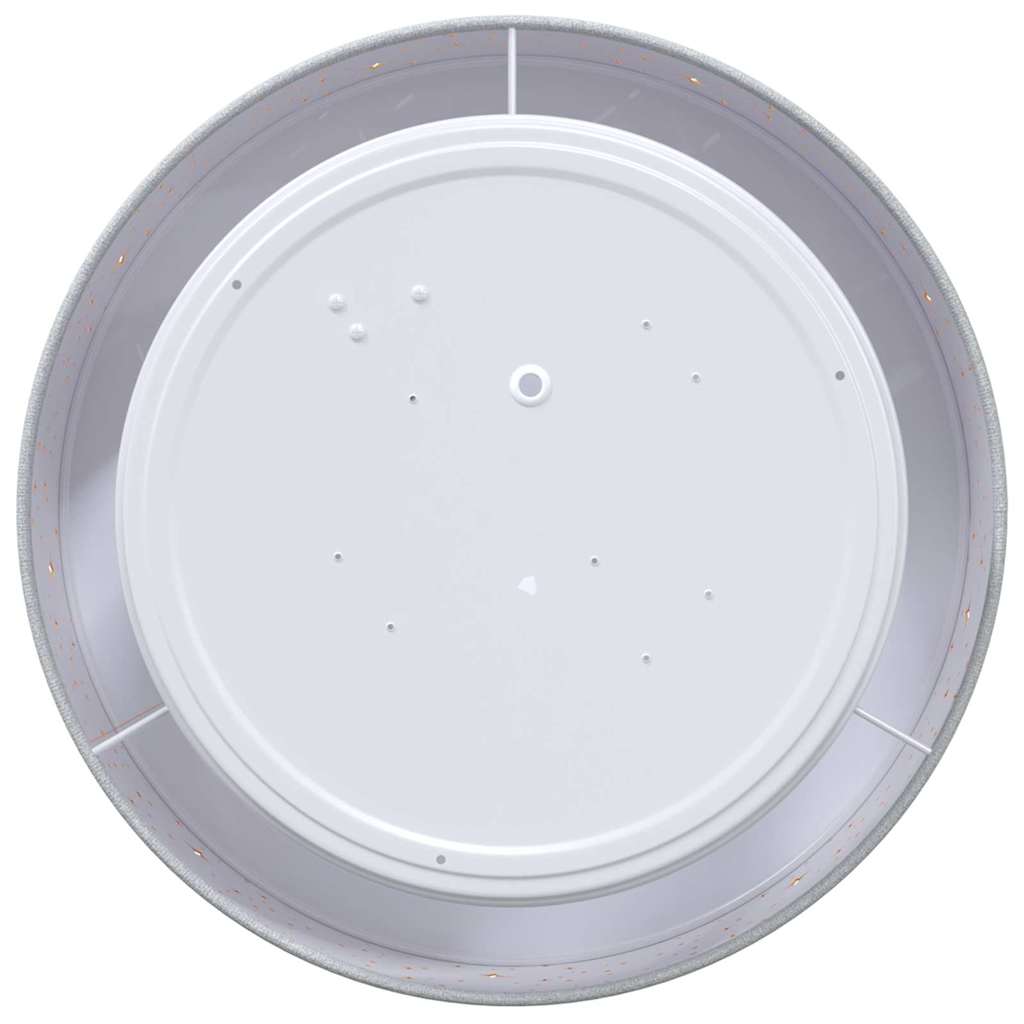 Taklampe med søkelys Grå 30 x 30 x 13,5 cm stoff