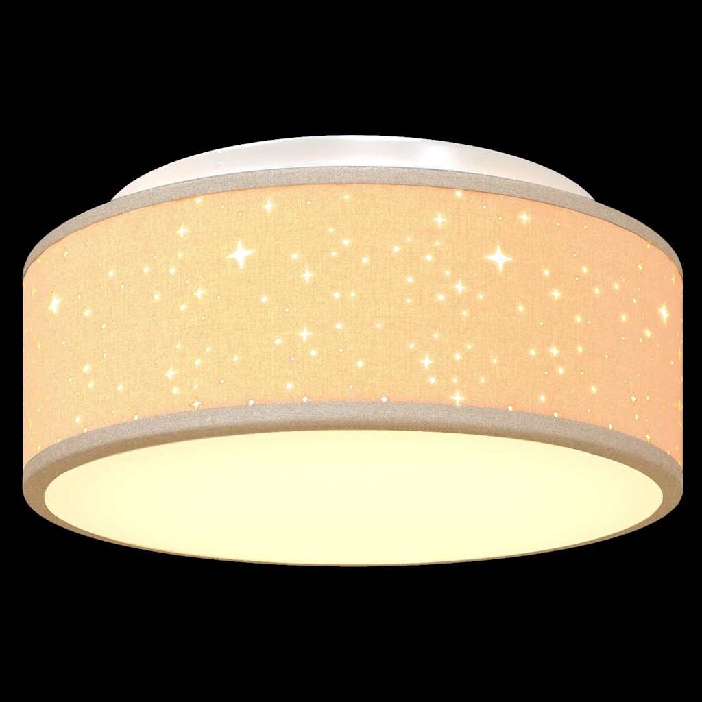 Taklampe med søkelys Gråbrun 30 x 30 x 13,5 cm stoff