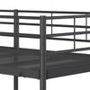 Køyeseng uten madrass svart 75x190 cm stål
