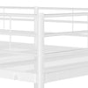 Køyeseng uten madrass hvit 75x190 cm stål