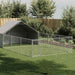 Utendørs hundekennel med løpegård 7x3x1,9 m galvanisert stål