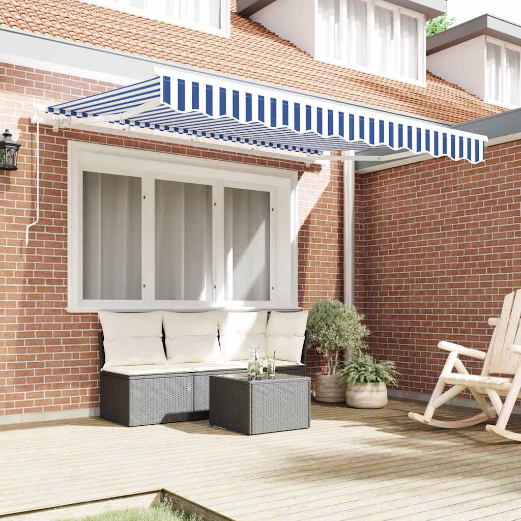 Reserveduk til markise Blå og hvite 350 x 200 cm Lerret