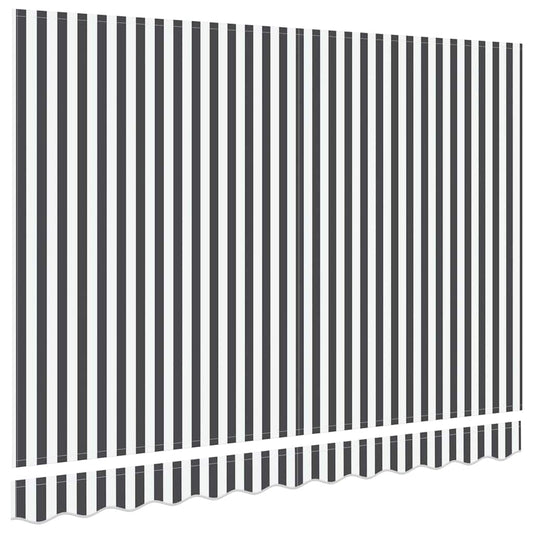 Reserveduk til markise Antrasitt og Hvit 2,5 x 2 m Polyester