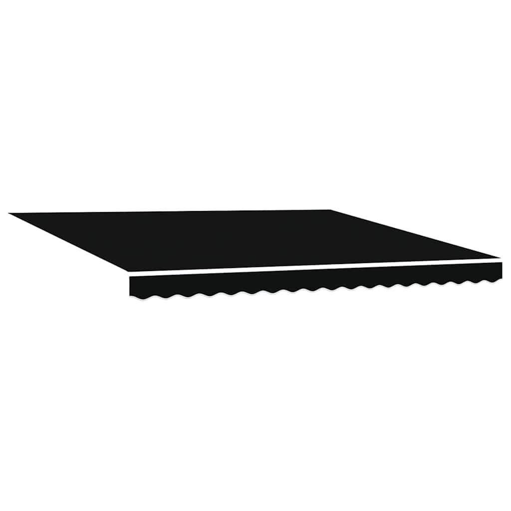 Reserveduk til markise Svart 400 × 350 cm Lerret