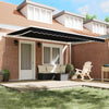 Reserveduk til markise Svart 450 × 300 cm Lerret