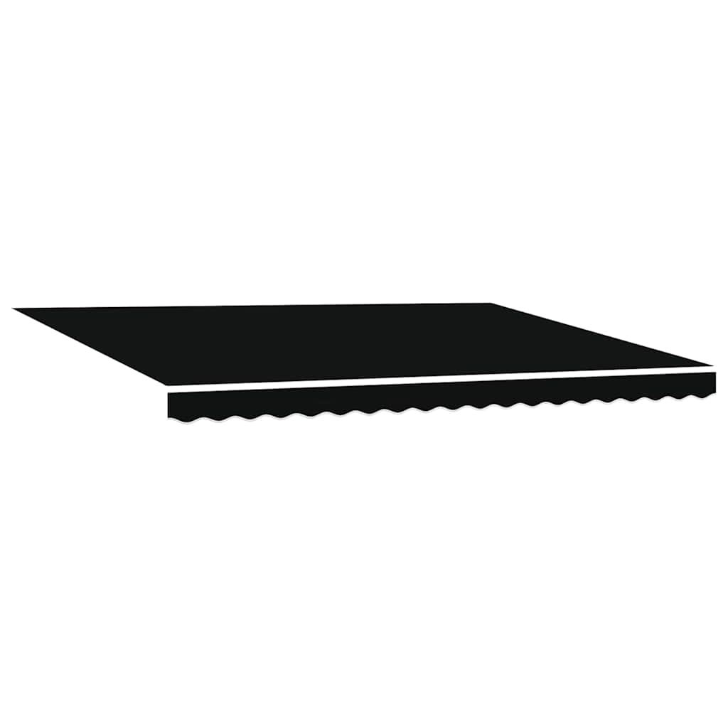 Reserveduk til markise Svart 450 × 300 cm Lerret