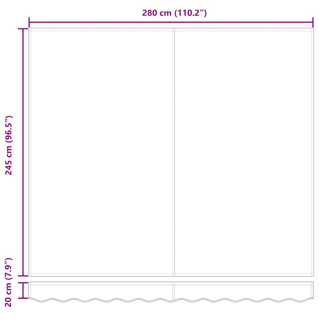 Reserveduk til markise Lysegrå 300 x 250 cm Lerret