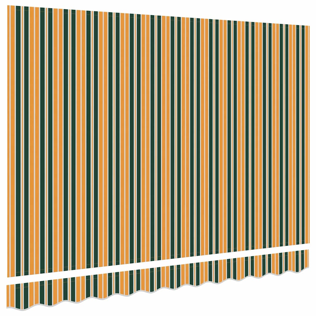 Reserveduk til markise Grønn og gul 3 x 2,5 m Polyester