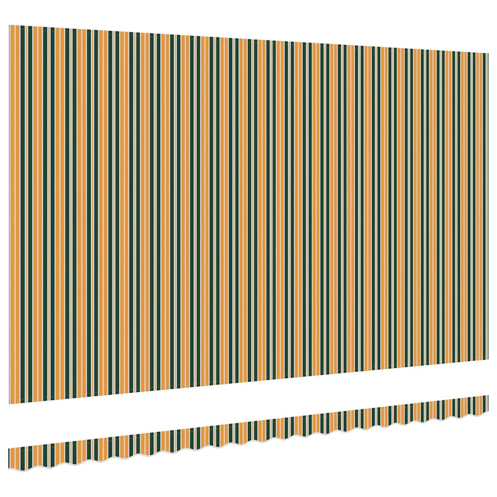 Reserveduk til markise Grønn og gul 500 × 350 cm Lerret