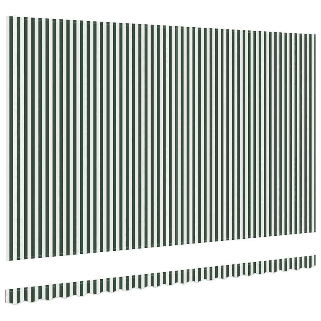 Reserveduk til markise Grønn og hvit 480 x 295 cm Polyester