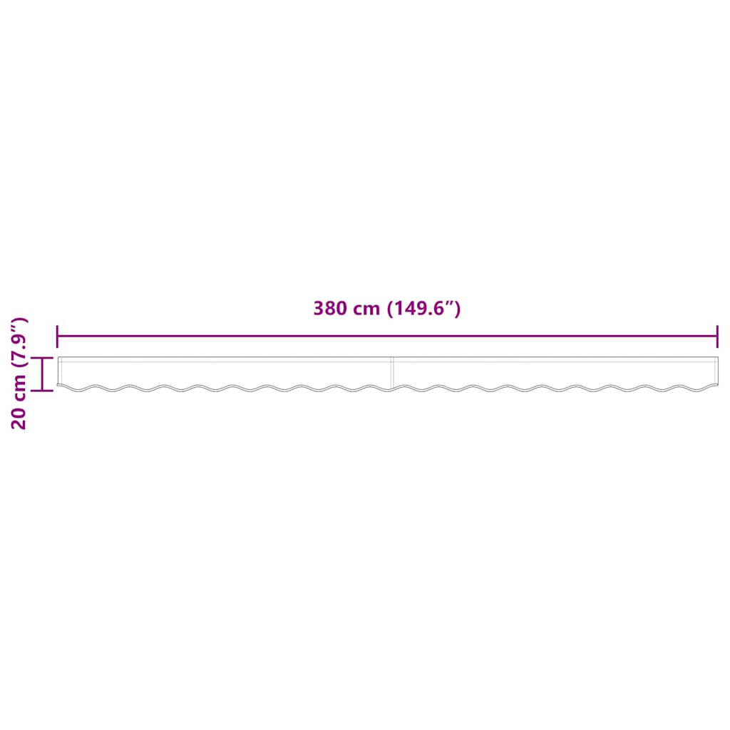Markiseduk Flerfarget 3.8 x 0.2 m Lerret
