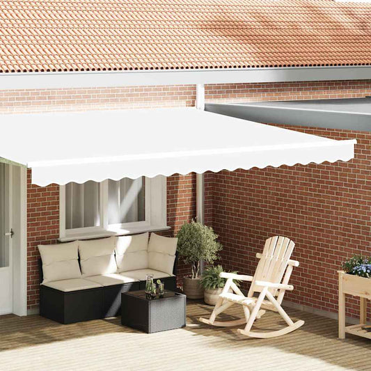 Markisekant erstatning Hvit 4,5 m Polyester