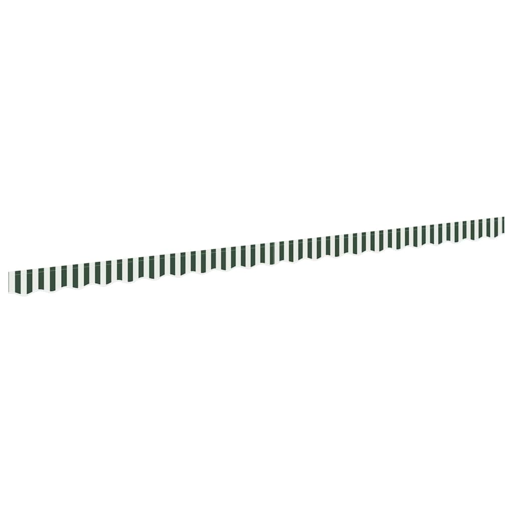 Markisekant erstatning Grønn og hvit 480 x 20 cm Polyester