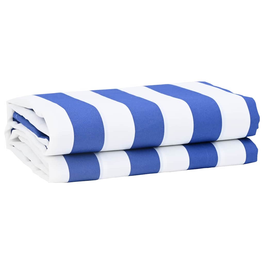 Reserveduk til markise Blå og hvit 1000 x 160 cm Polyester
