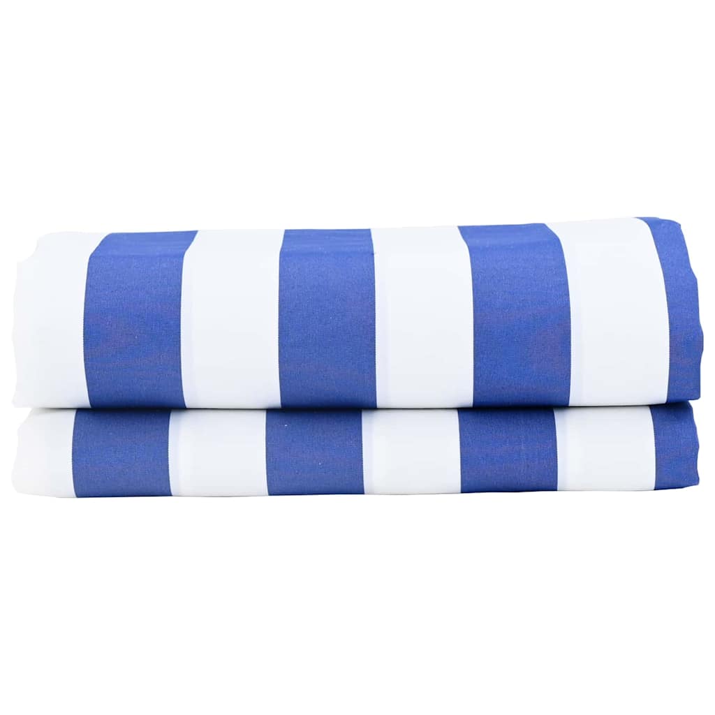 Reserveduk til markise Blå og hvit 1000 x 160 cm Polyester