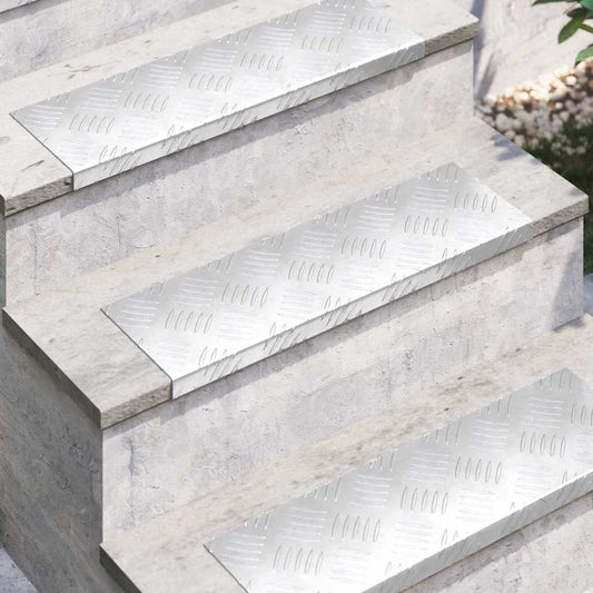 Trinn Rektangulær 10 pcs sølv 60 x 18 x 2,5 cm Aluminium
