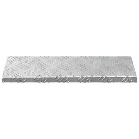 Trinn Rektangulær 10 pcs sølv 60 x 18 x 2,5 cm Aluminium