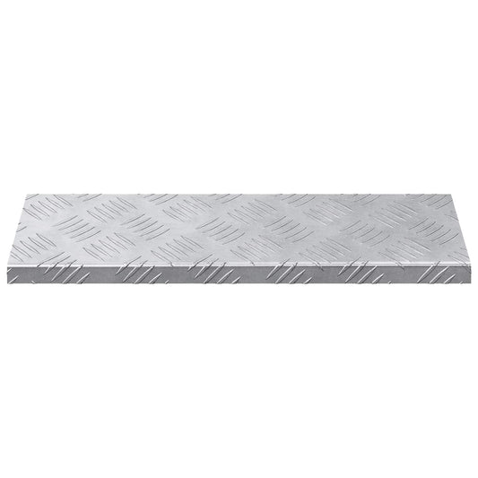Trinn Rektangulær 15 pcs sølv 60 x 18 x 2,5 cm Aluminium
