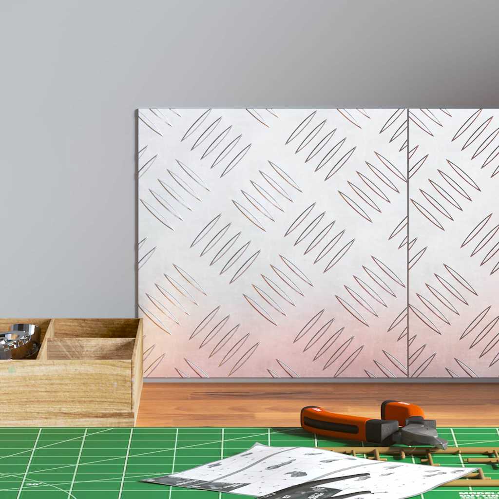 Sjekkplater 2 pcs sølv 20 x 20 cm Aluminium