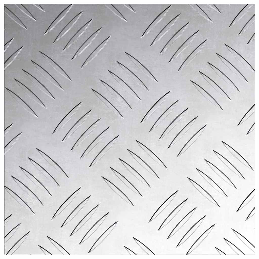 Sjekkplater 4 pcs sølv 20 x 20 cm Aluminium