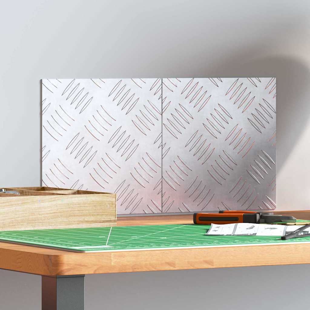 Sjekkplater 2 pcs sølv 20 x 20 cm Aluminium