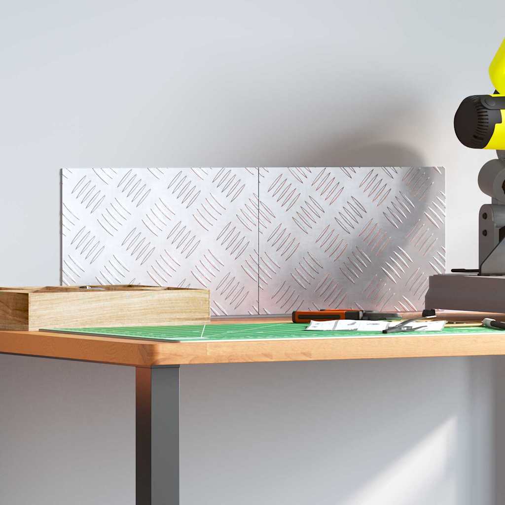 Sjekkplater 2 pcs sølv 30 x 20 cm Aluminium