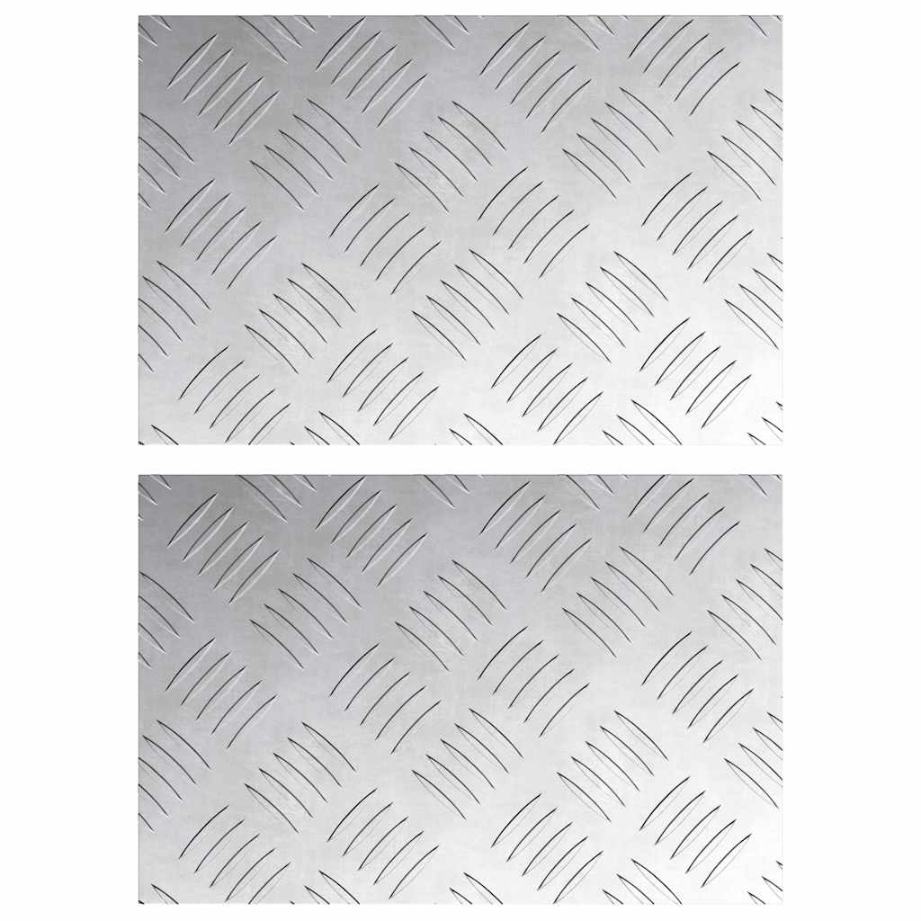 Trinn Rektangulær 2 pcs sølv 30 x 20 cm Aluminium