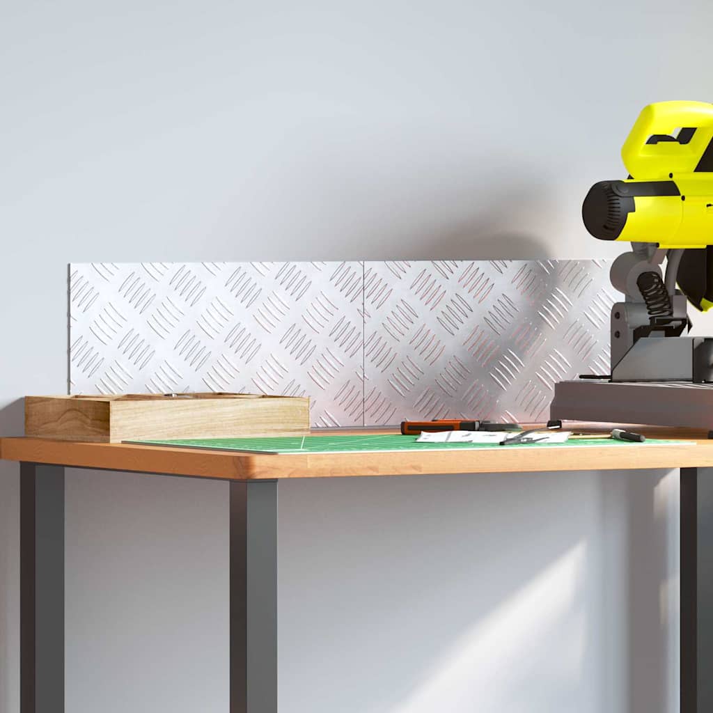 Sjekkplater 2 pcs sølv 40 x 20 cm Aluminium