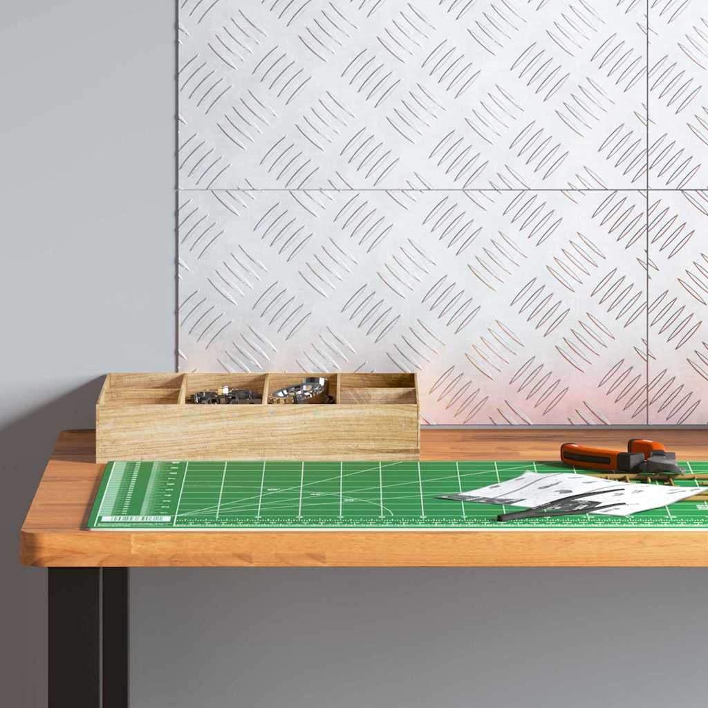 Sjekkplater 4 pcs sølv 40 x 20 cm Aluminium