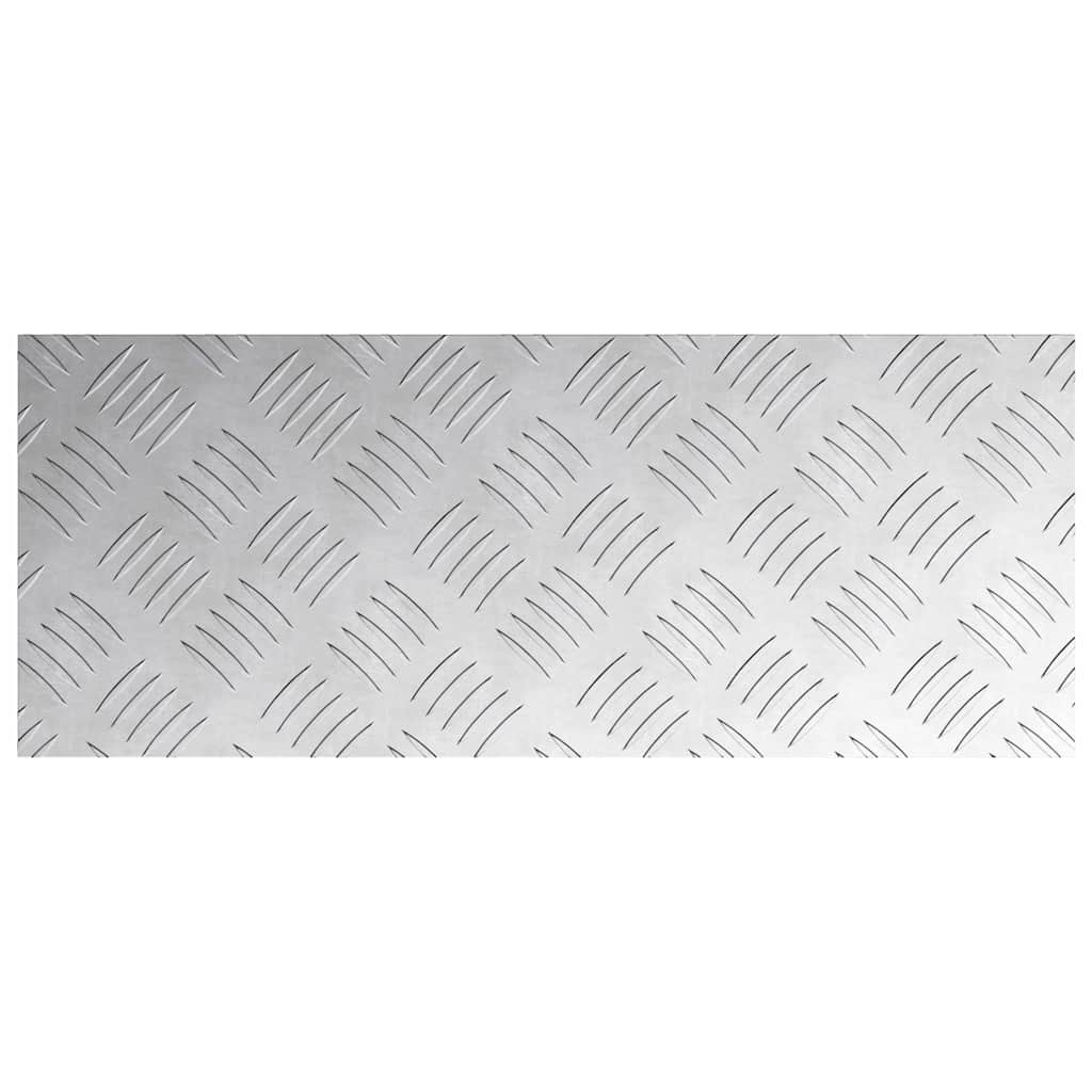 Sjekkplater 2 pcs sølv 50 x 20 cm Aluminium