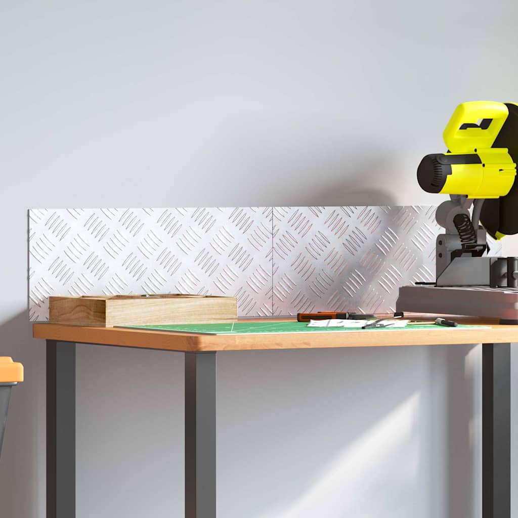 Sjekkplater 2 pcs sølv 50 x 20 cm Aluminium