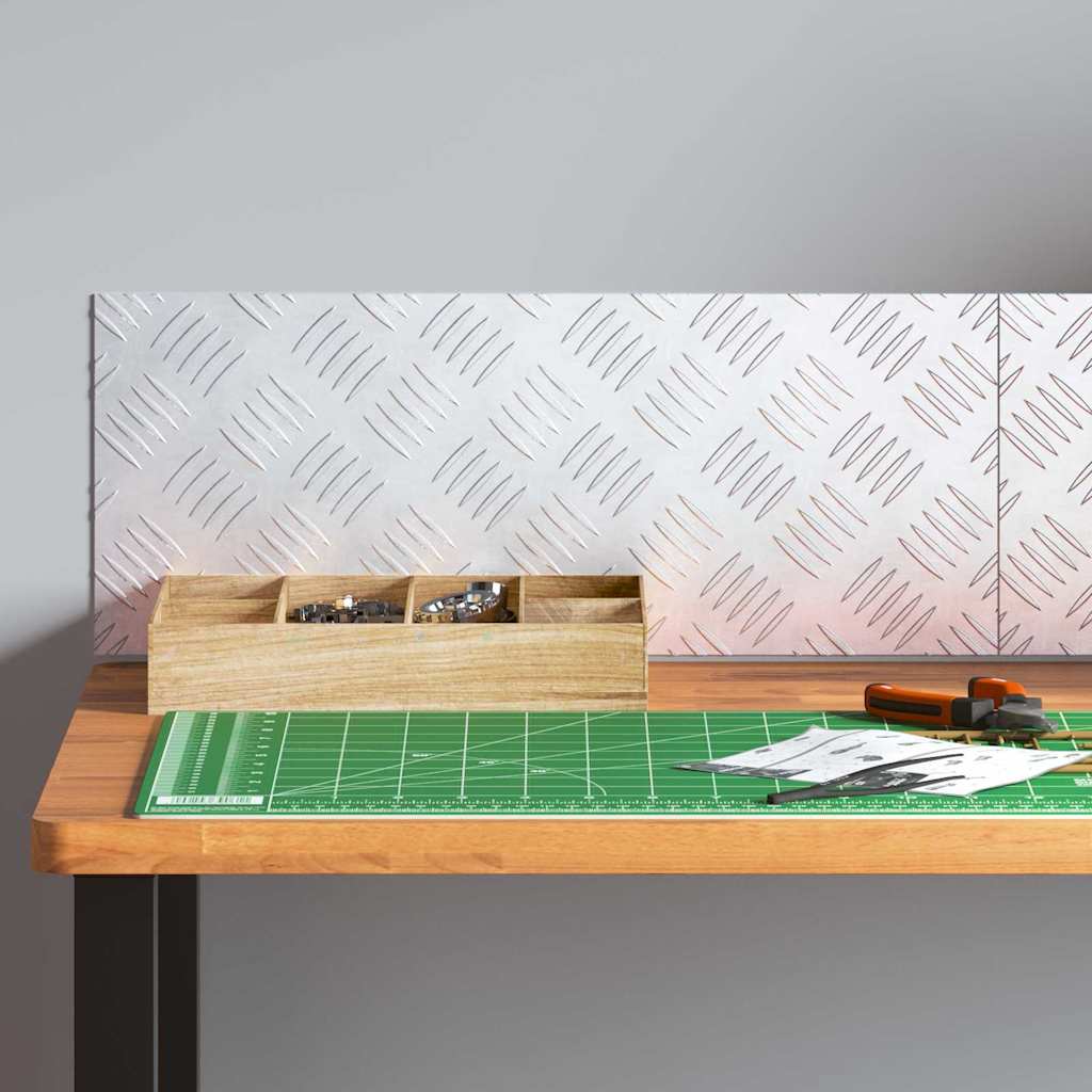 Sjekkplater 2 pcs sølv 50 x 20 cm Aluminium