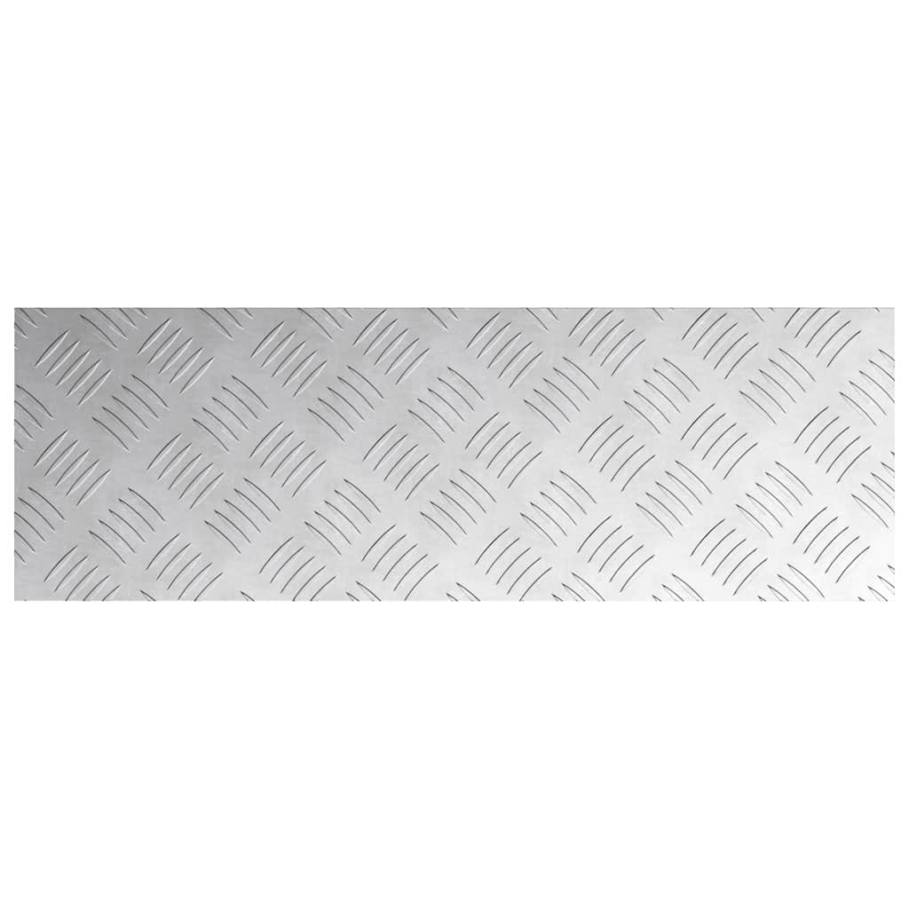 Trinn Rektangulær 4 pcs sølv 60 x 20 cm Aluminium