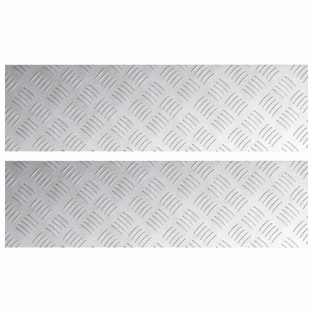 Trinn Rektangulær 2 pcs sølv 70 x 20 cm Aluminium