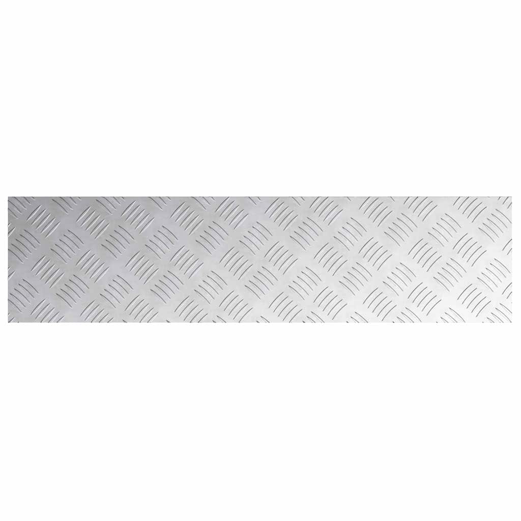 Trinn Rektangulær 2 pcs sølv 80 x 20 cm Aluminium