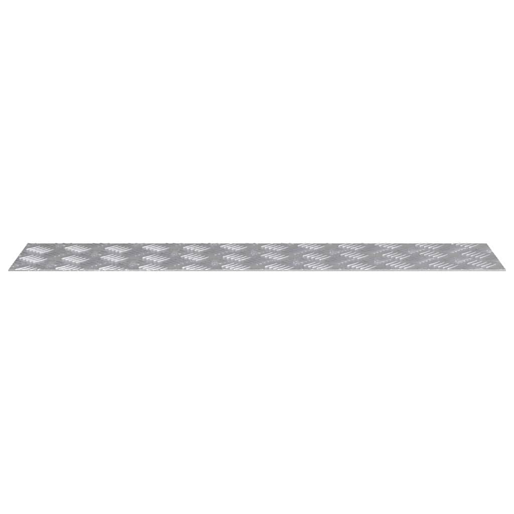 Trinn Rektangulær 2 pcs sølv 90 x 20 cm Aluminium