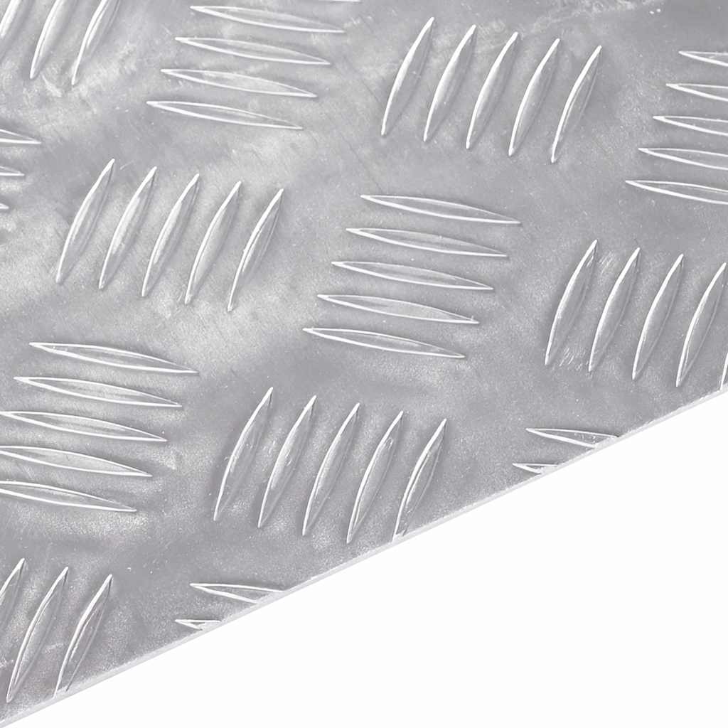 Sjekkplater 2 pcs sølv 100 x 20 cm Aluminium