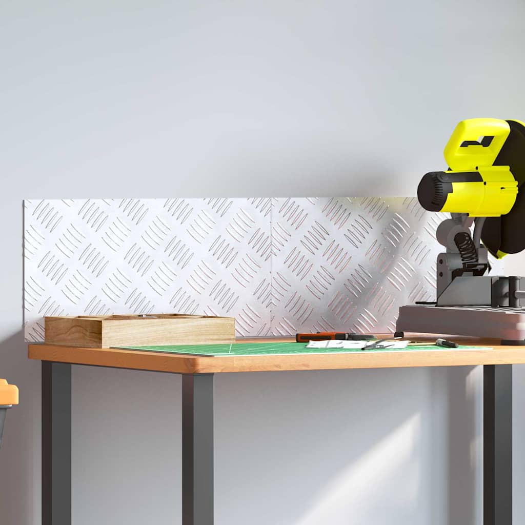 Sjekkplater 2 pcs sølv 50 x 25 cm Aluminium