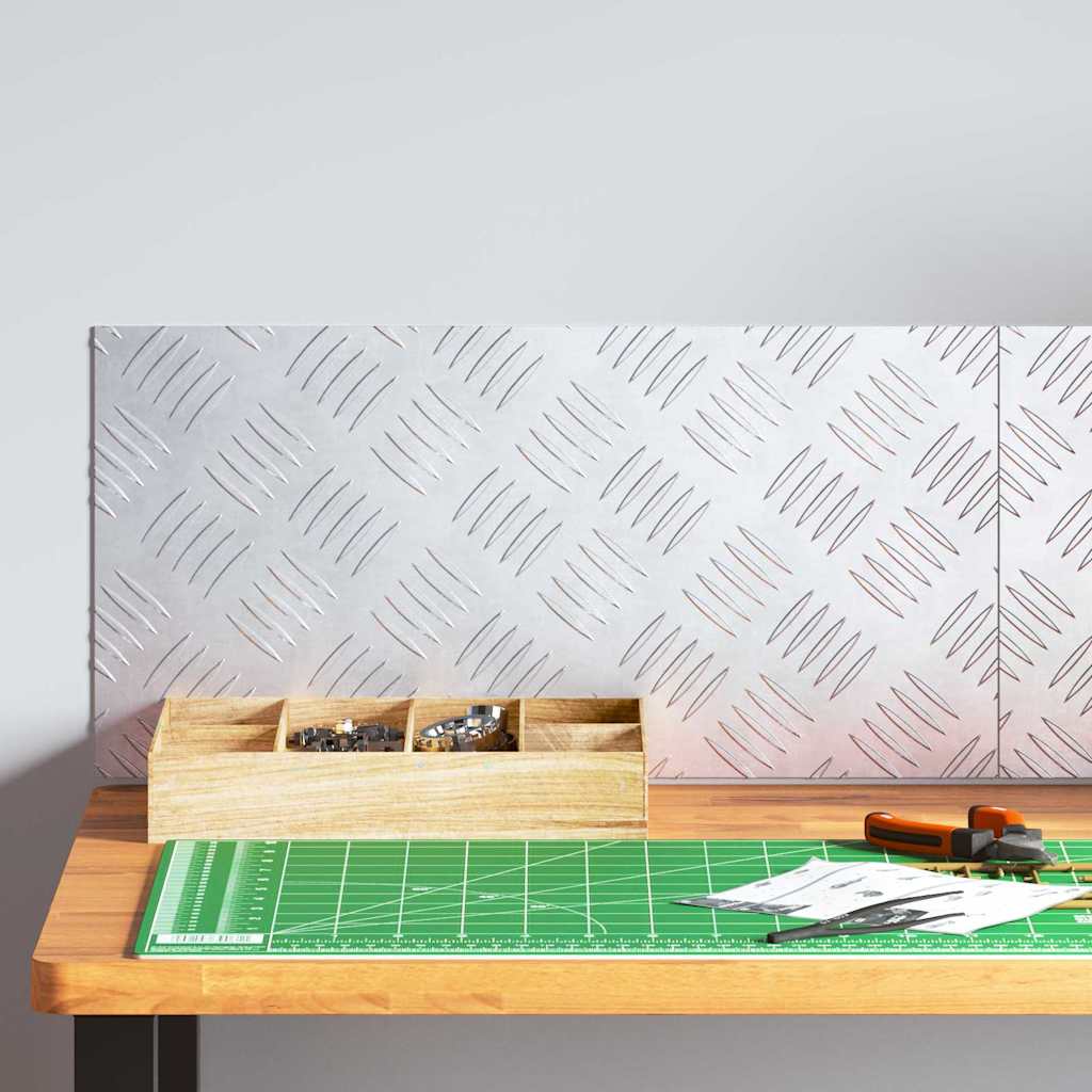 Sjekkplater 2 pcs sølv 50 x 25 cm Aluminium