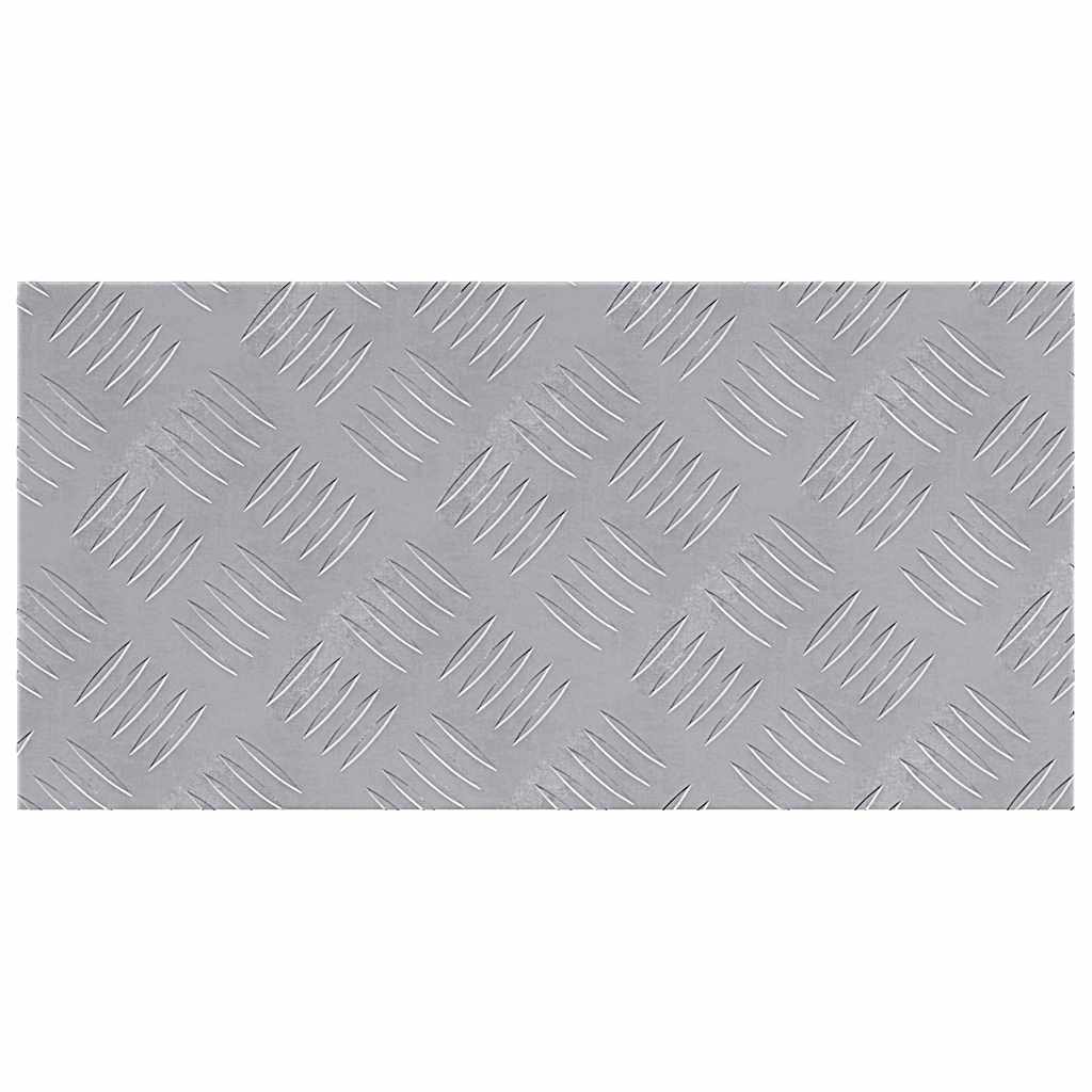 Sjekkplater 4 pcs sølv 50 x 25 cm Aluminium