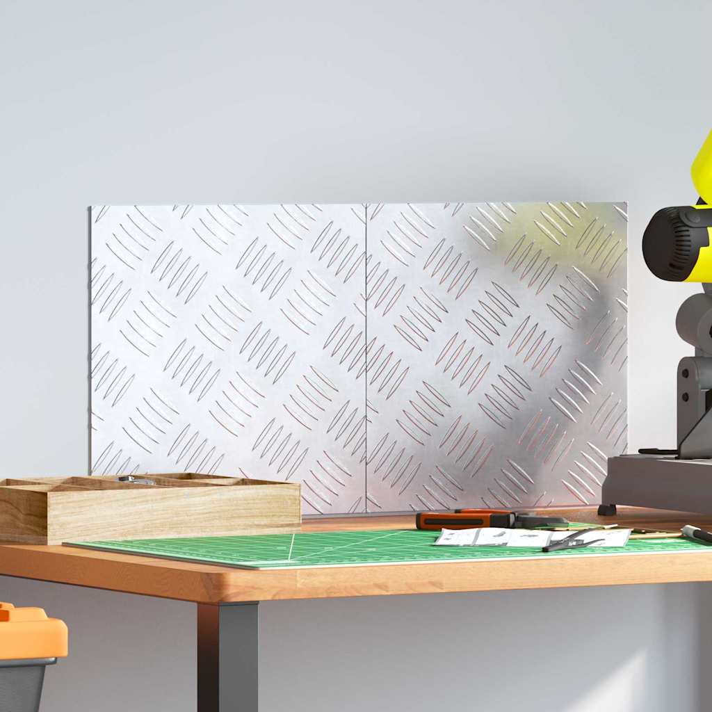 Sjekkplater 2 pcs sølv 30 x 30 cm Aluminium