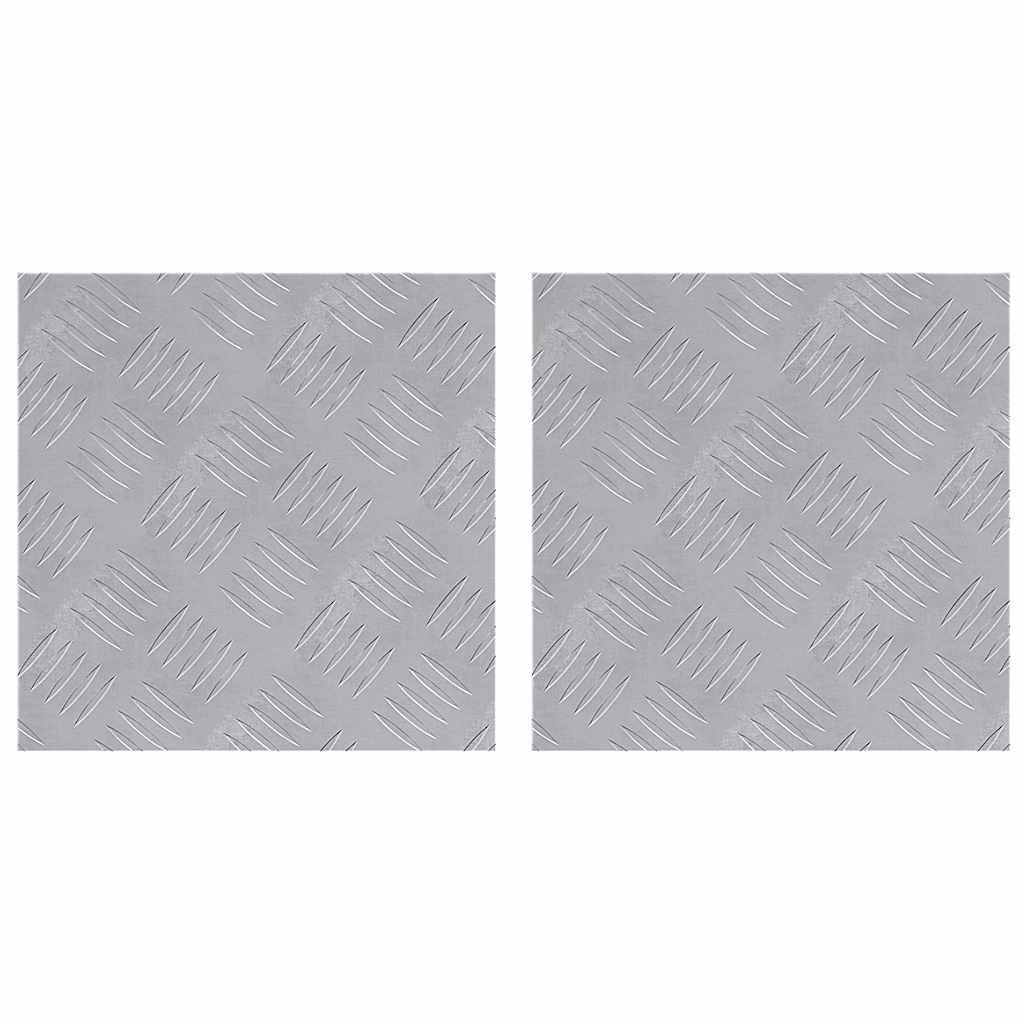 Sjekkplater 2 pcs sølv 30 x 30 cm Aluminium