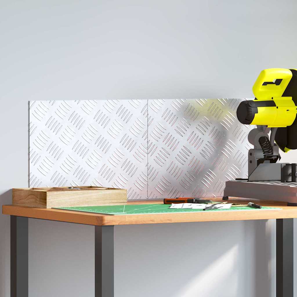 Sjekkplater 2 pcs sølv 40 x 30 cm Aluminium