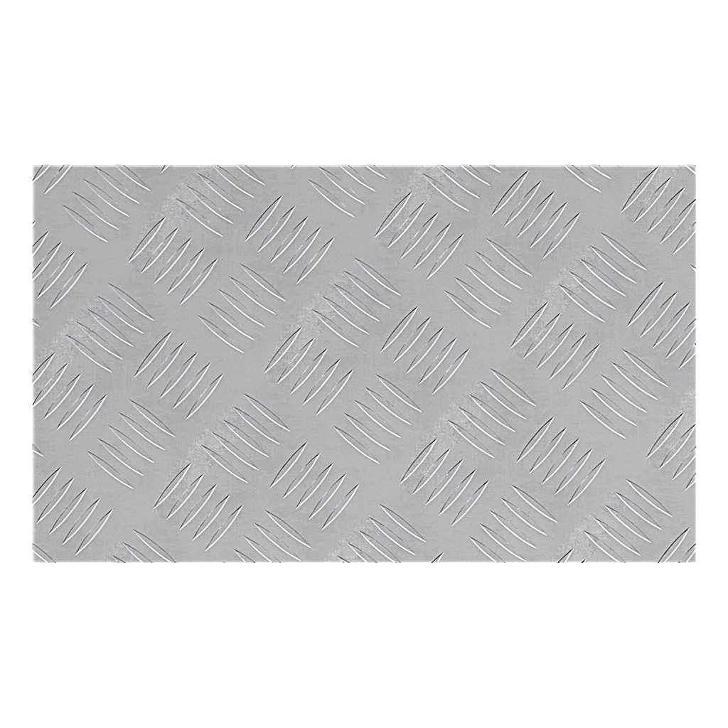 Sjekkplater 4 pcs sølv 50 x 30 cm Aluminium