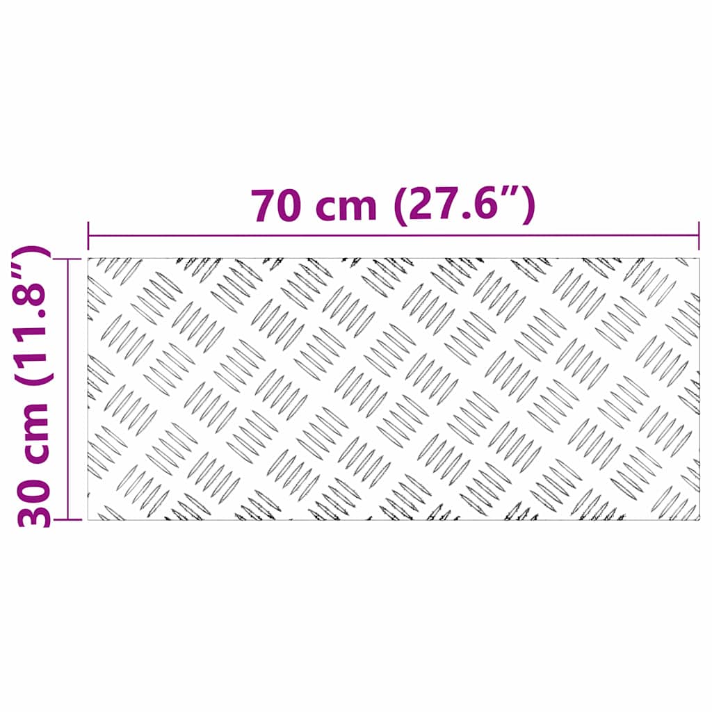 Sjekkplater 2 pcs sølv 70 x 30 cm Aluminium