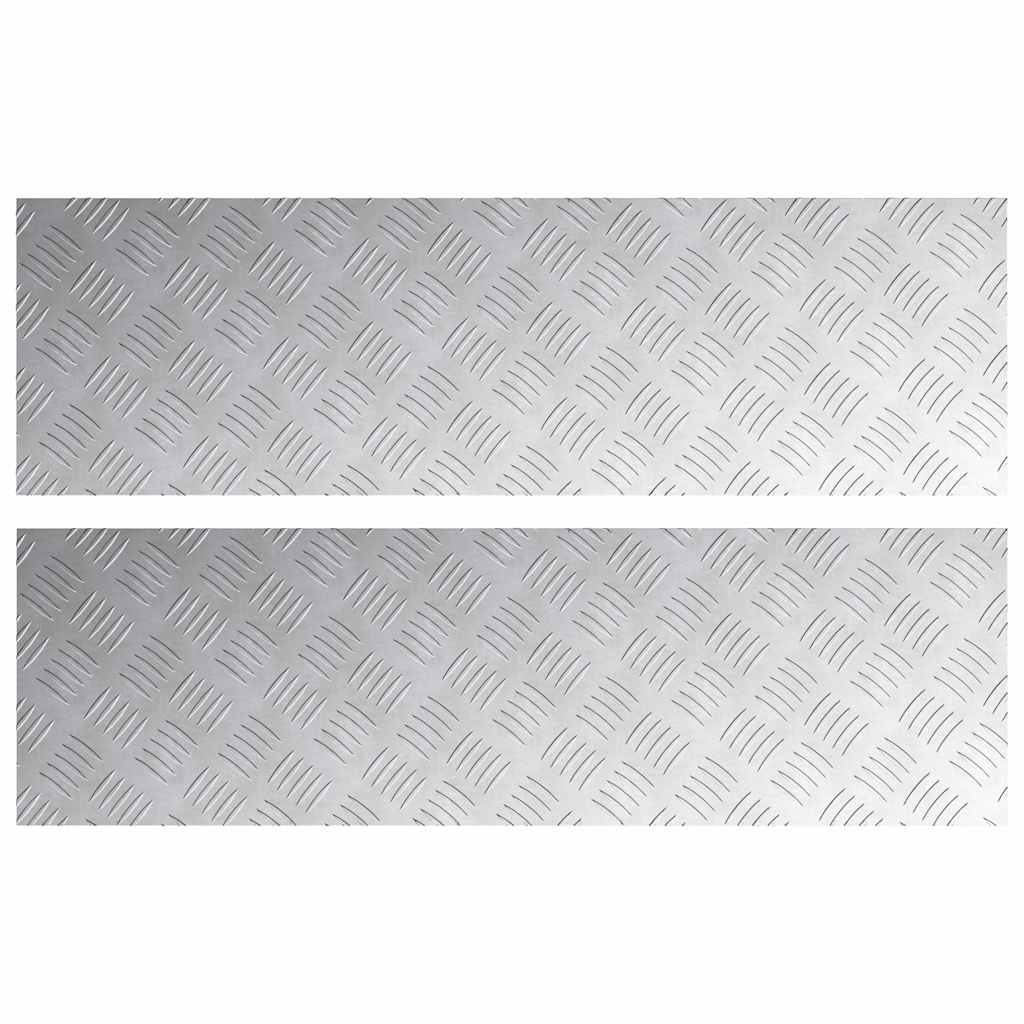 Trinn Rektangulær 2 pcs sølv 100 x 30 cm Aluminium